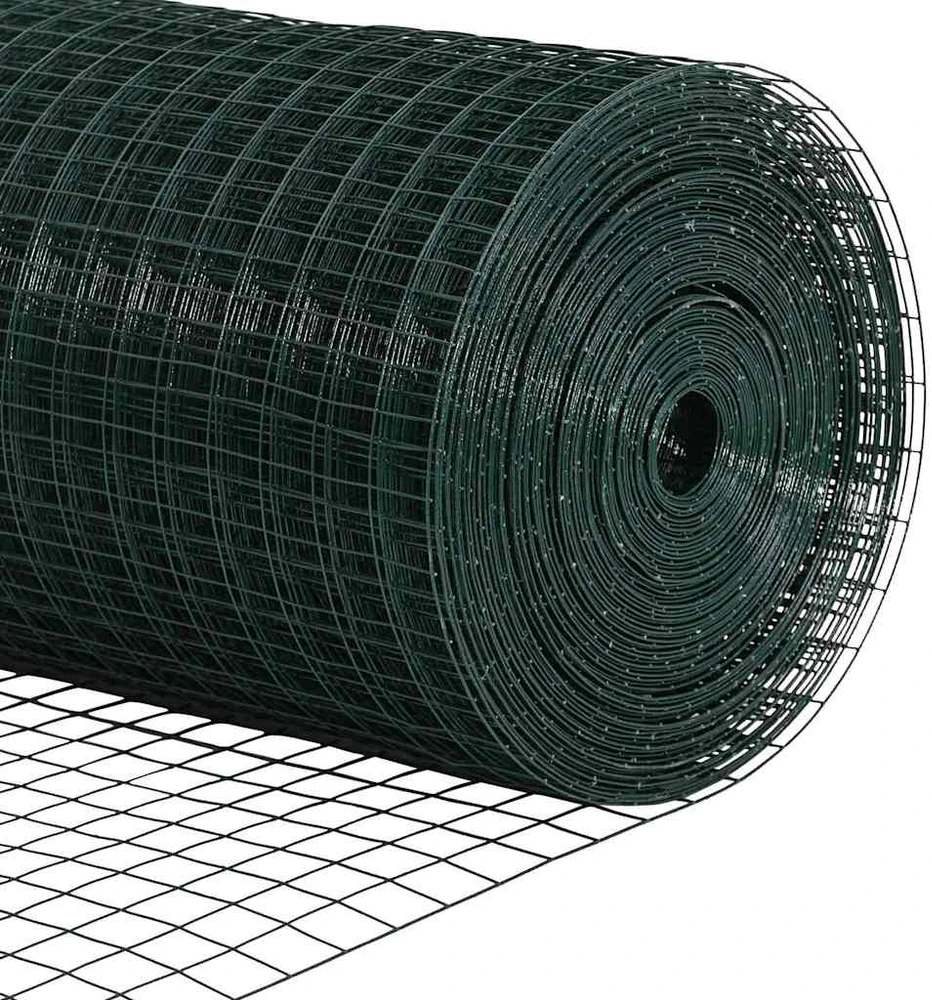 Suvirintas vielinis tvoras su smailiais galais 50 x 1,2 m Žalia