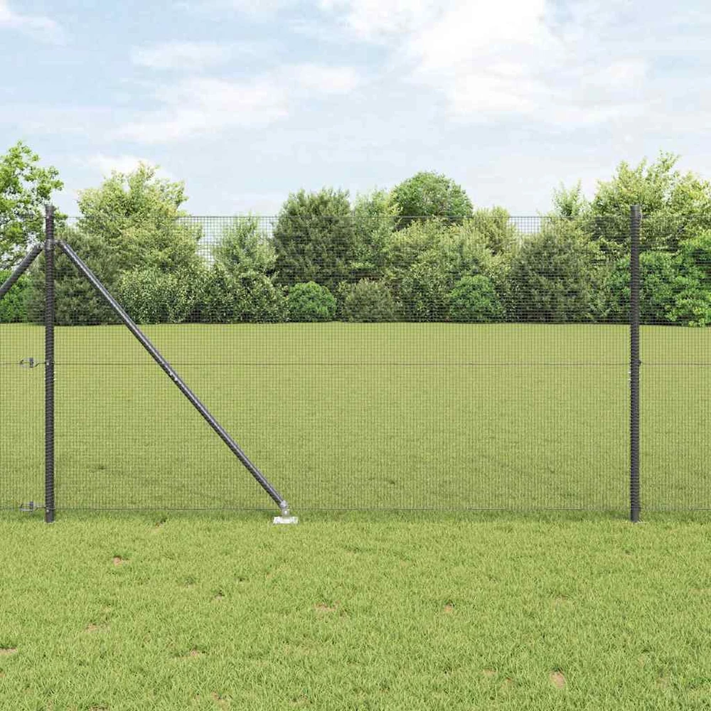 Suvirintas vielinis tvoras su smailiais galais 25 x 1,4 m Pilka