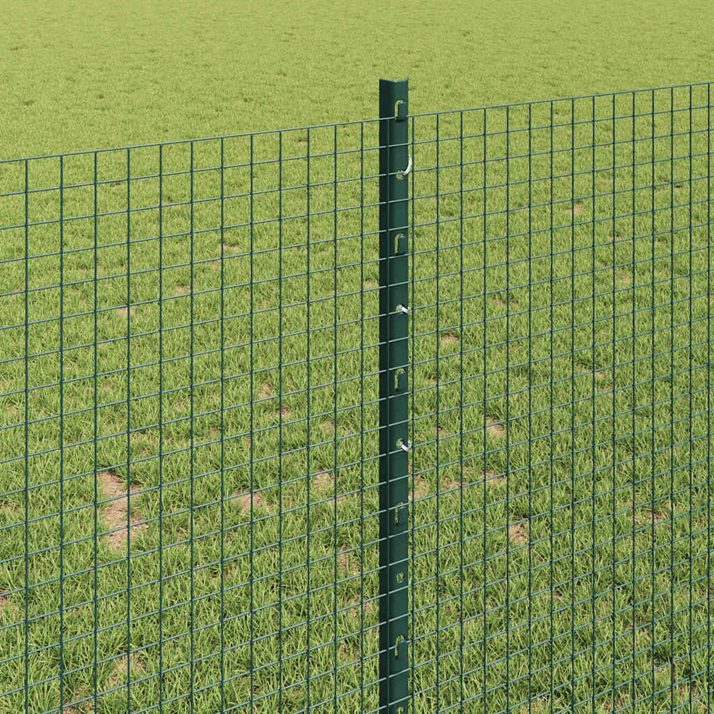 Suvirintas vielos tvora su stulpeliais 10 x 1 m Žalia Tinklelis