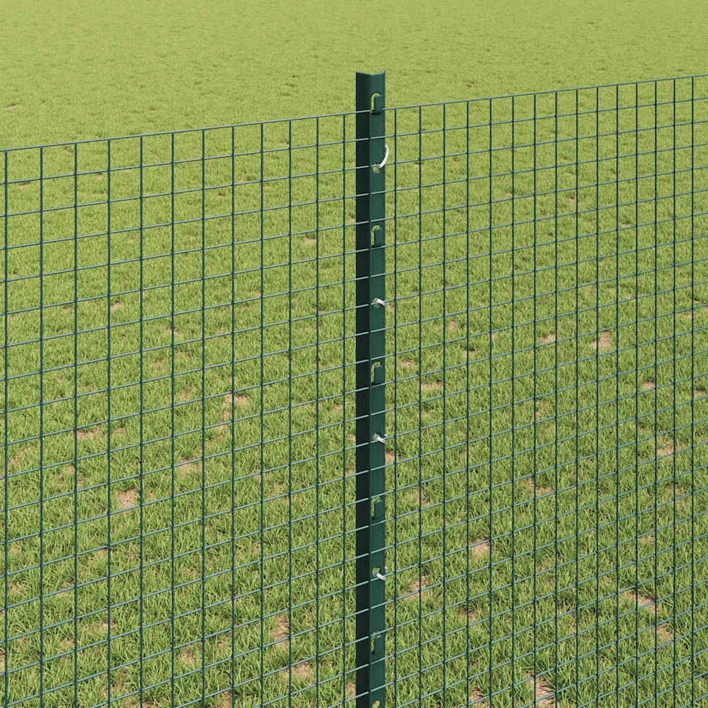 Suvirintas vielos tvora su stulpeliais 10 x 1,4 m Žalia