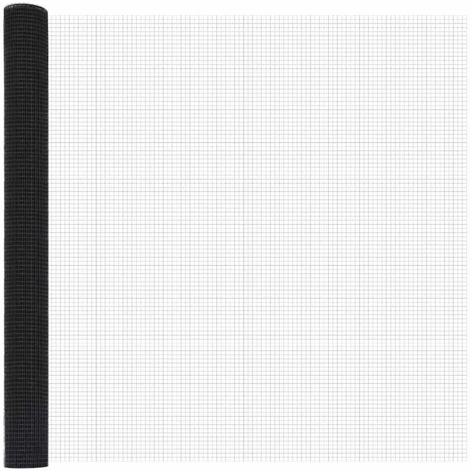 Suvirintas vielos tvora su stulpeliais 10 x 1,5 m Pilka