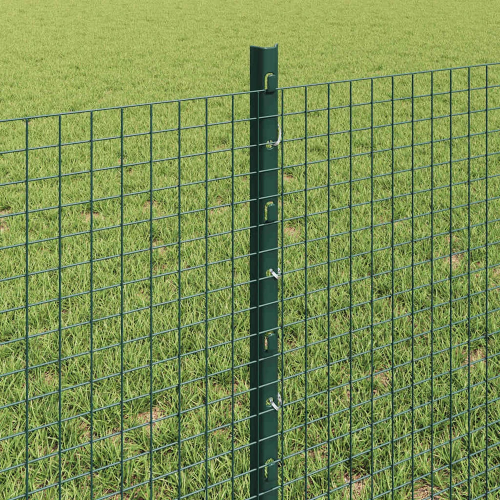 Suvirintas vielos tvora su stulpeliais 10 x 0,6 m Žalia