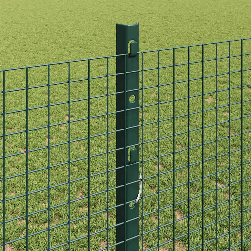 Suvirintas vielos tvora su stulpeliais 10 x 1,2 m Žalia