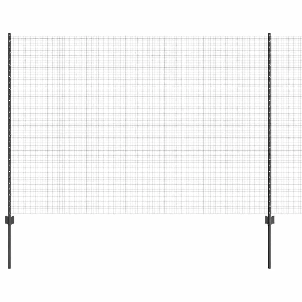 Suvirintas vielos tvora su stulpeliais 10 x 1,5 m Pilka