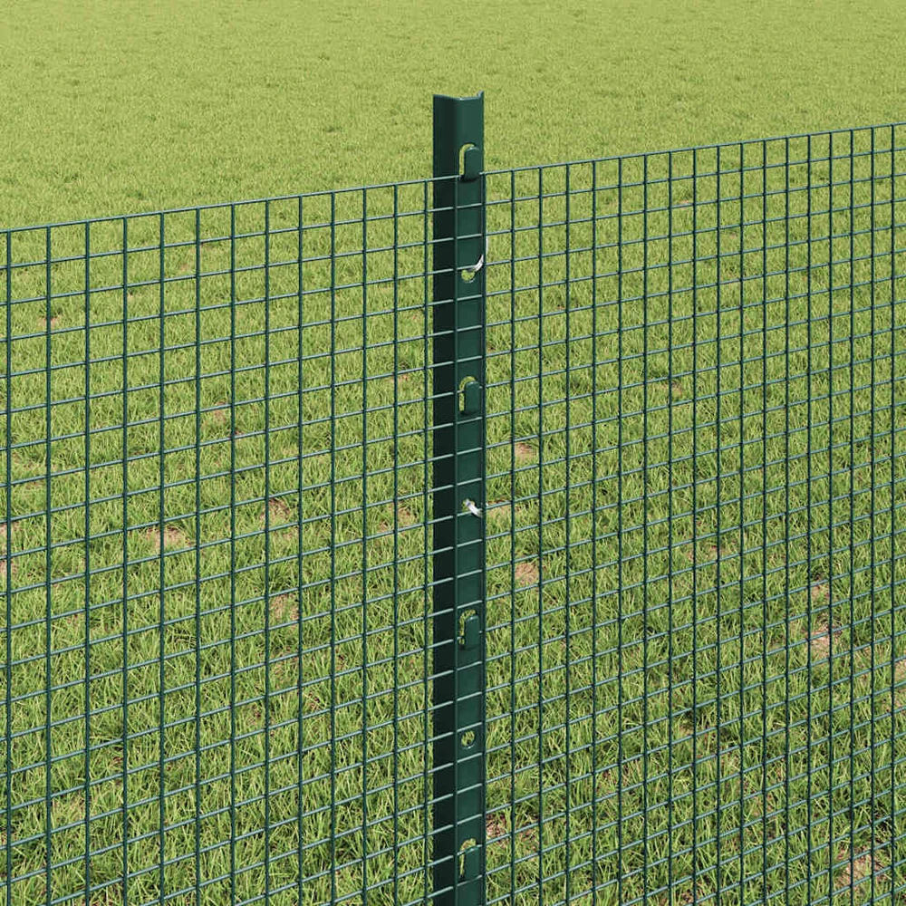 Suvirintas vielos tvora su stulpeliais 100 x 0,8 m Žalia