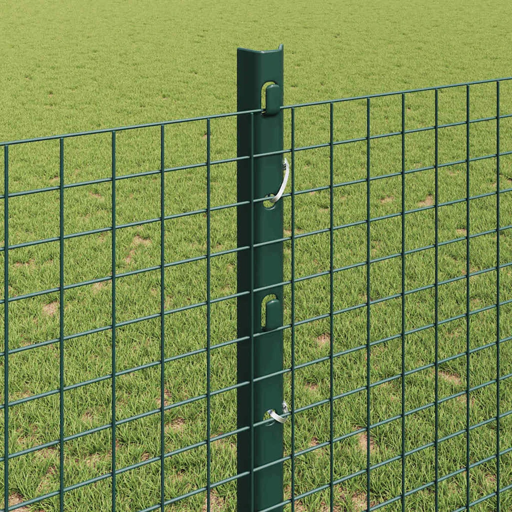 Suvirintas vielos tvora su stulpeliais 25 x 1,2 m Žalia