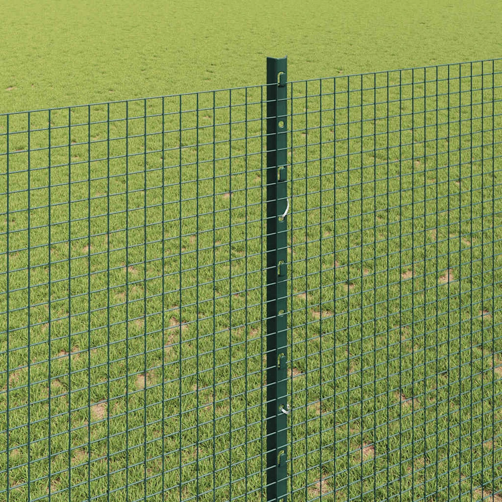 Suvirintas vielos tvora su stulpeliais 25 x 1,6 m Žalia