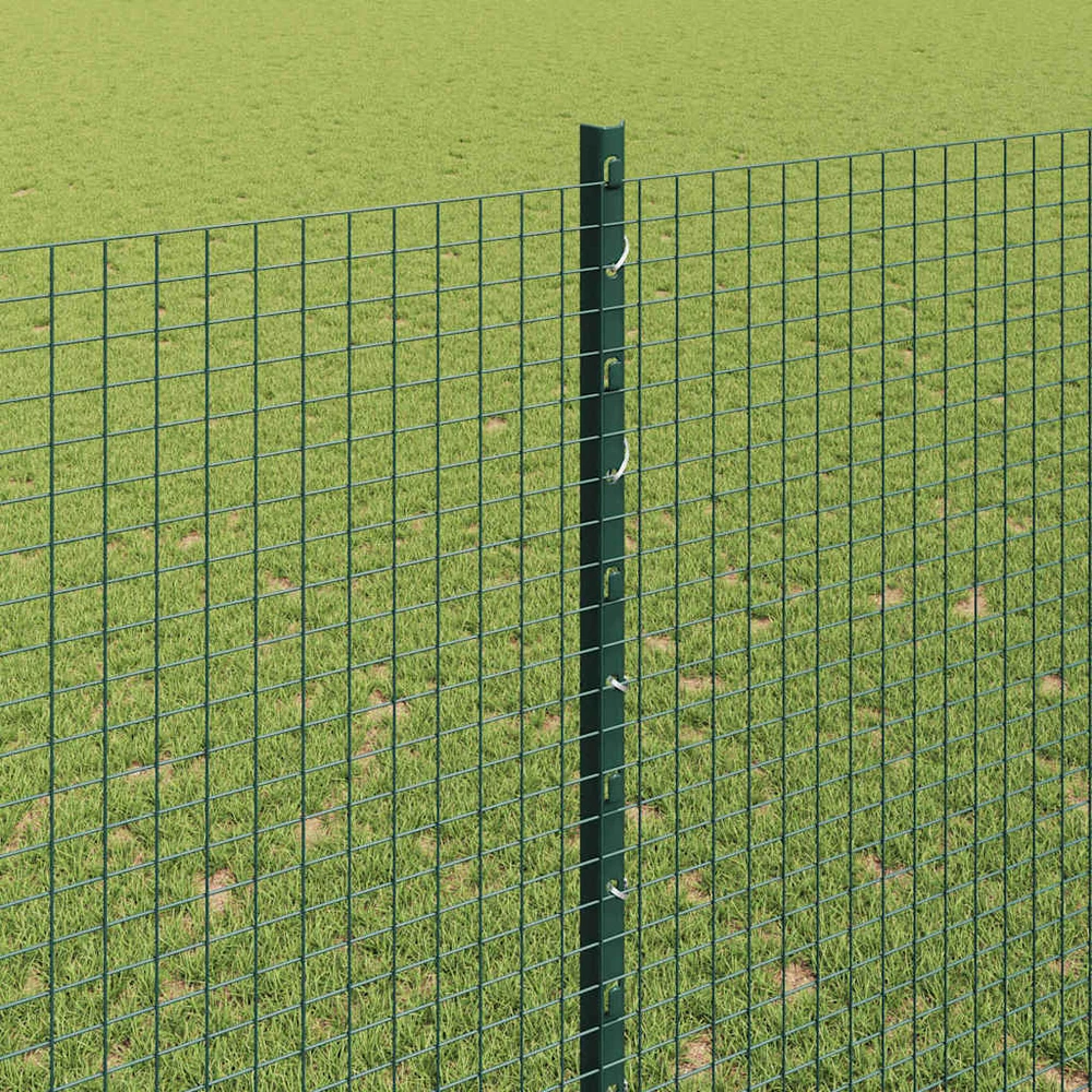 Suvirintas vielos tvora su stulpeliais 25 x 1,5 m Žalia
