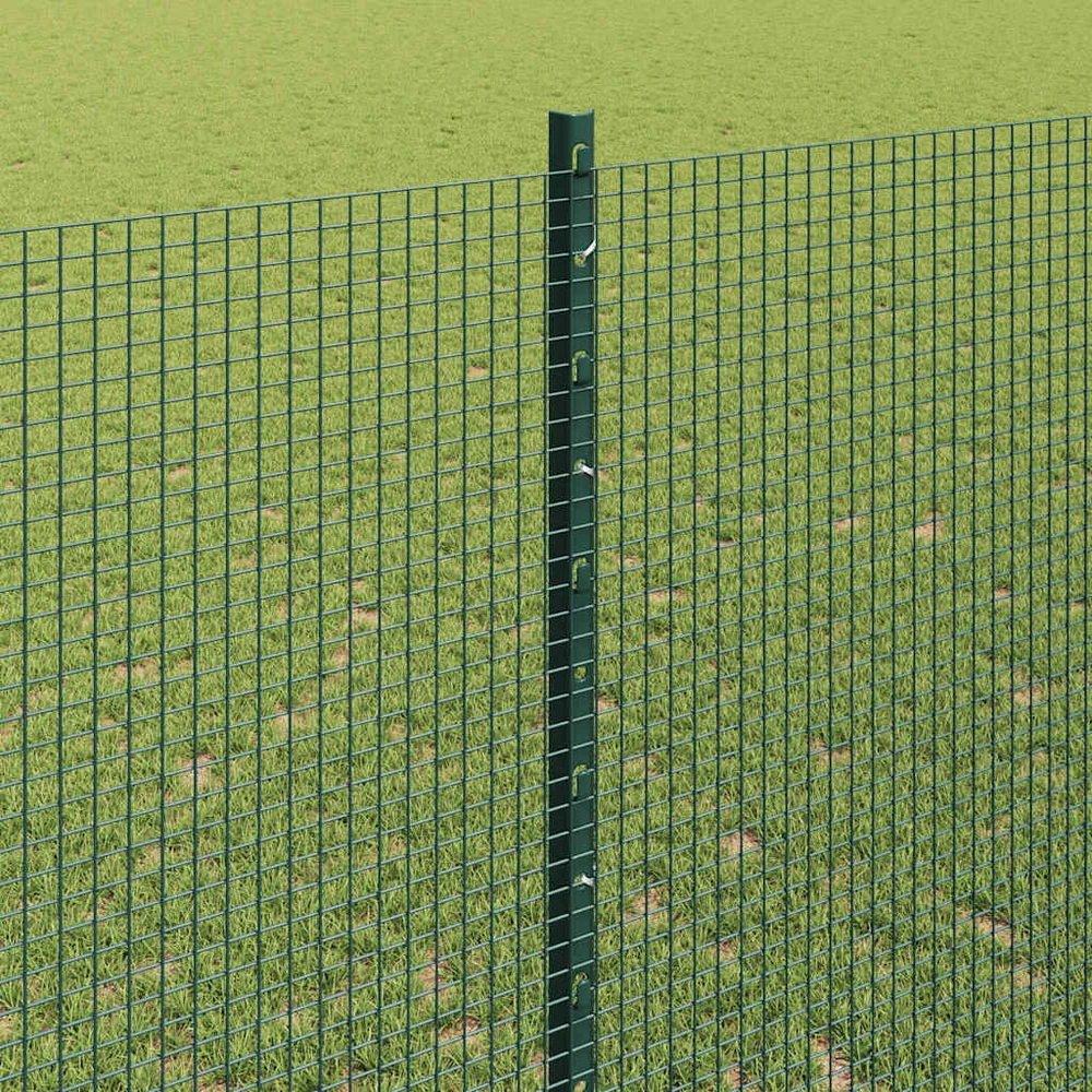 Suvirintas vielos tvora su stulpeliais 25 x 1,4 m Žalia