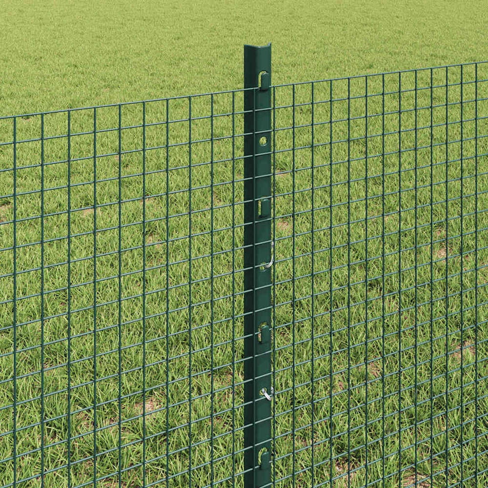 Suvirintas vielos tvora su stulpeliais 50 x 0,6 m Žalia