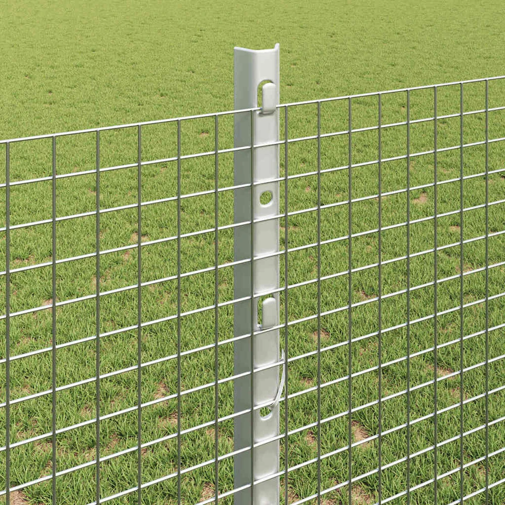 Suvirintas vielos tvora su stulpeliais 50 x 1,2 m Sidabrinė