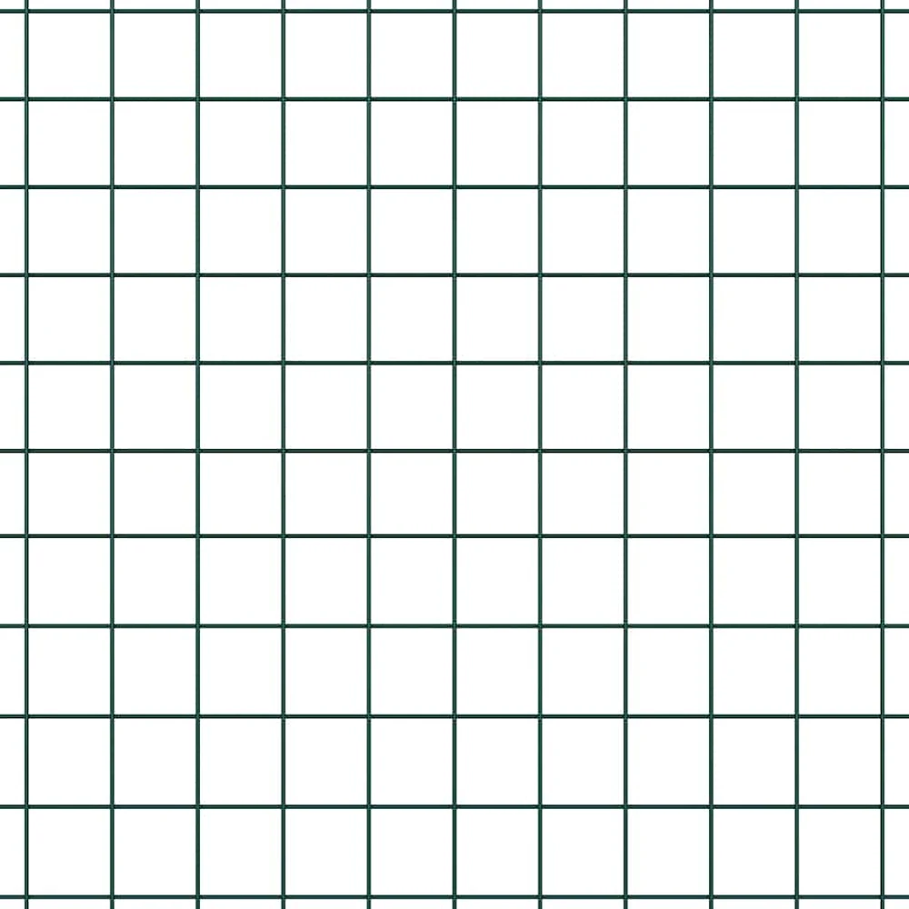 Suvirintas vielos tvora su stulpeliais 50 x 0,6 m Žalia