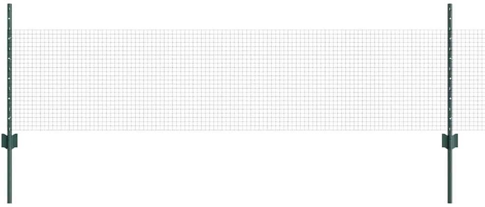 Suvirintas vielos tvora su stulpeliais 50 x 0,5 m Žalia