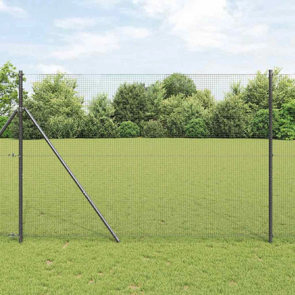 Suvirintas vielos tvora žemės tvirtinimas 25 x 1,5 m Pilka