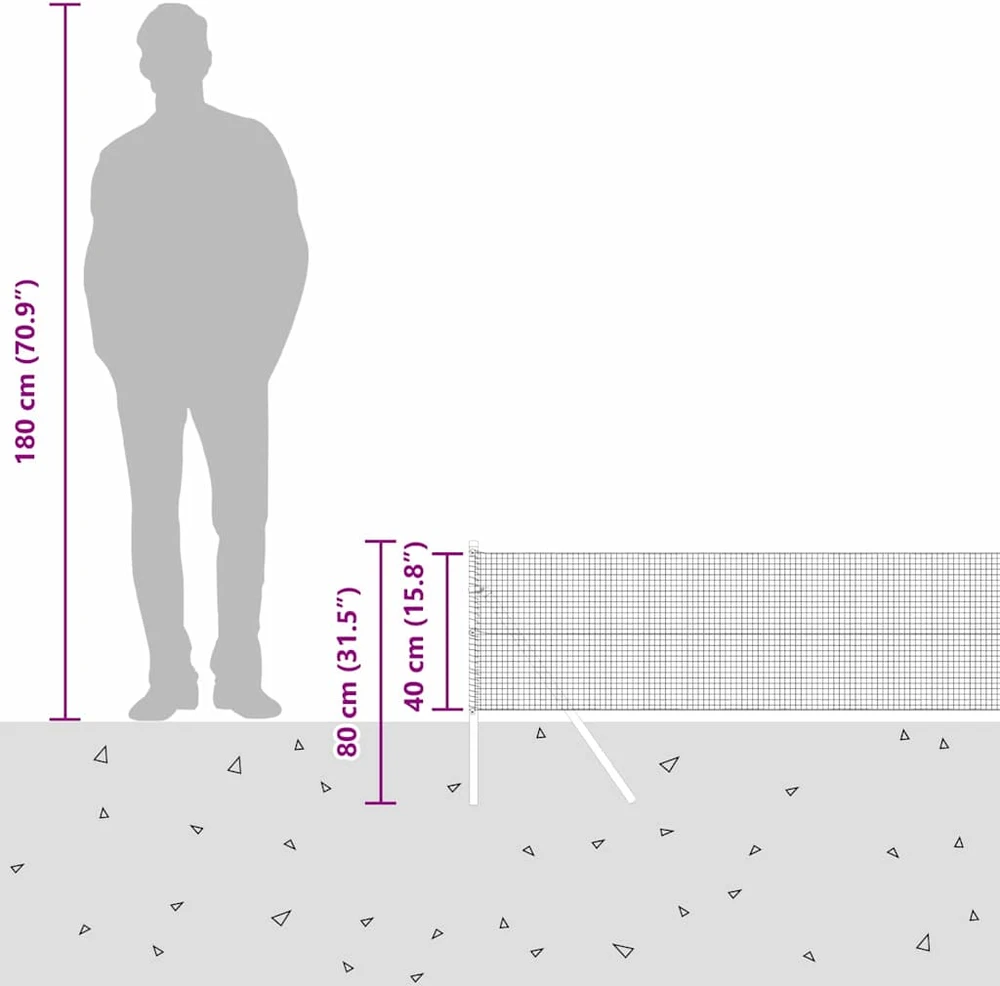 Suvirintas vielos tvora žemės tvirtinimas 50 x 0,4 m Sidabrinė