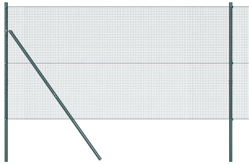 Suvirintas vielos tvora žemės tvirtinimas 50 x 1,4 m Žalia