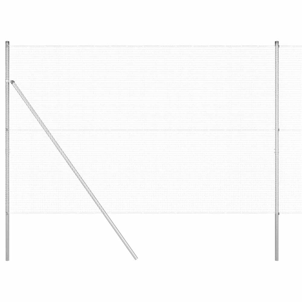 Suvirintas vielos tvora žemės tvirtinimas 25 x 1,5 m Sidabrinė