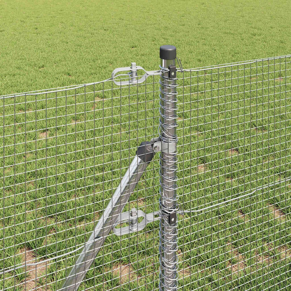 Suvirintas vielos tvora žemės tvirtinimas 100 x 0,4 m Sidabrinė