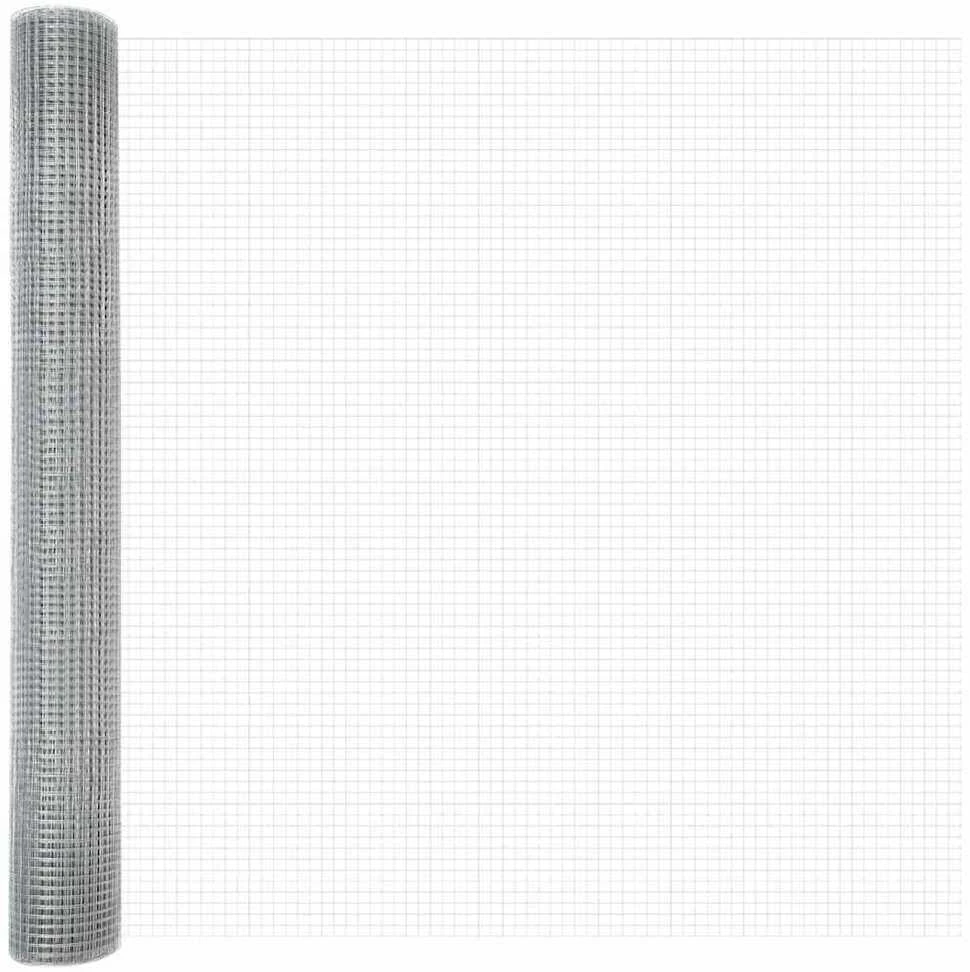Suvirinto vielos tvoros 5000 x 100 cm Sidabro