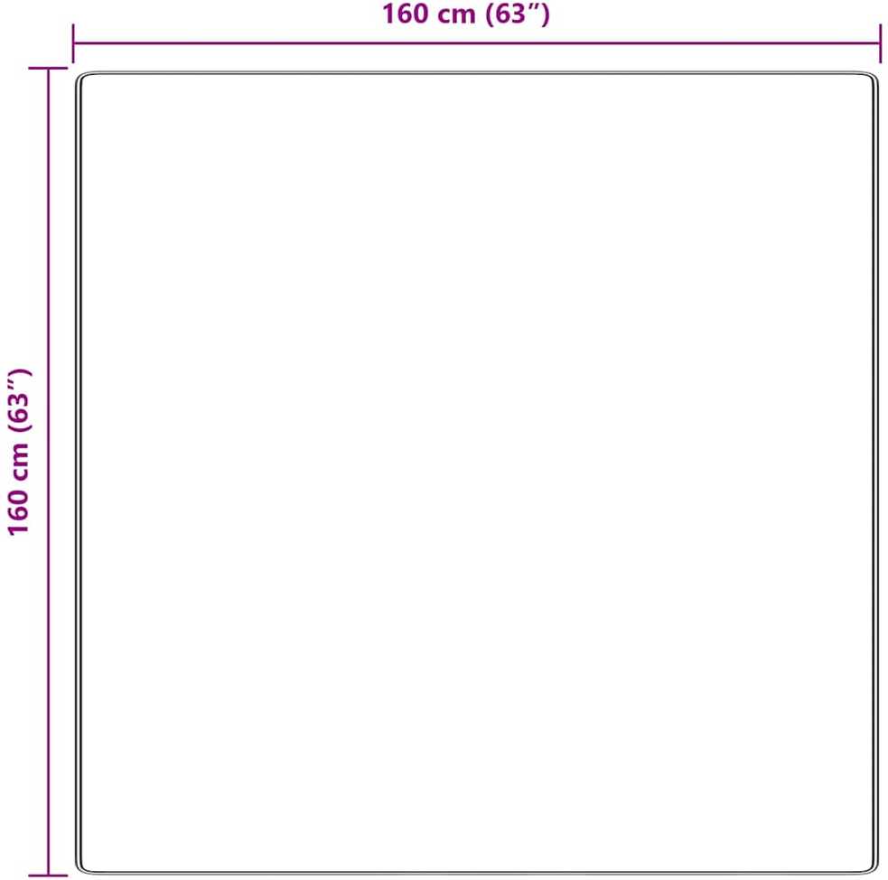 Neslystantis plaukuotas kilimas Ruda 160 x 160 cm PP