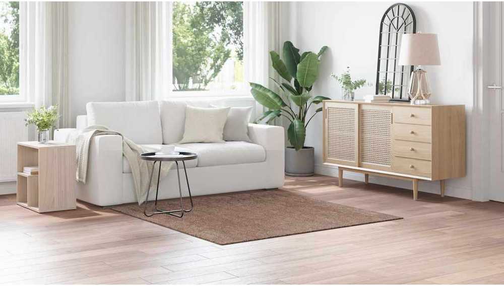 Neslystantis plaukuotas kilimas Ruda 160 x 160 cm PP