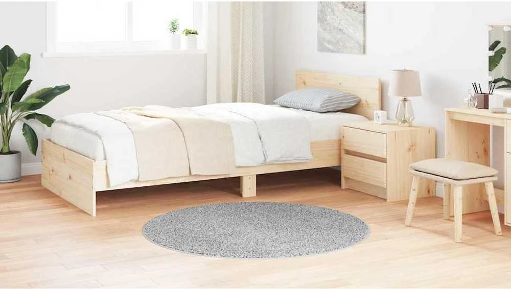 Neslystantis plaukuotas kilimas Pilka 120 x 120 cm PP