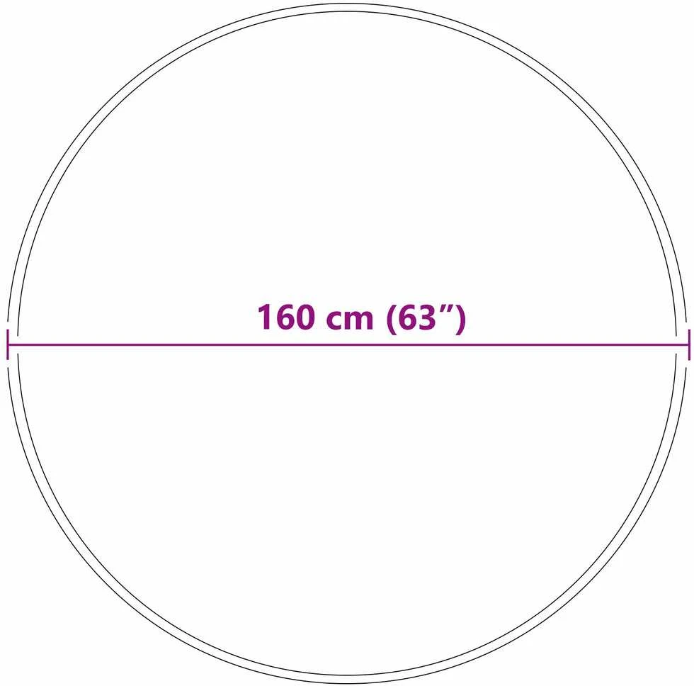 Neslystantis plaukuotas kilimas Pilka 160 x 160 cm PP