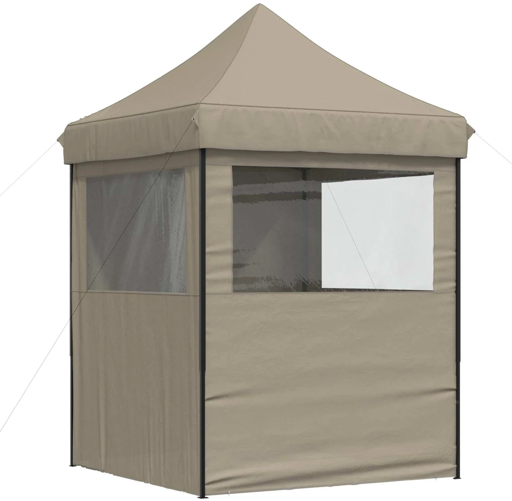 Šventės palapinė 200 x 200 x 306 cm Taupe Oksfordo audinys