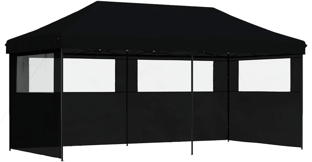 Šventės palapinė 292 x 580 x 315 cm Juoda Oksfordo audinys