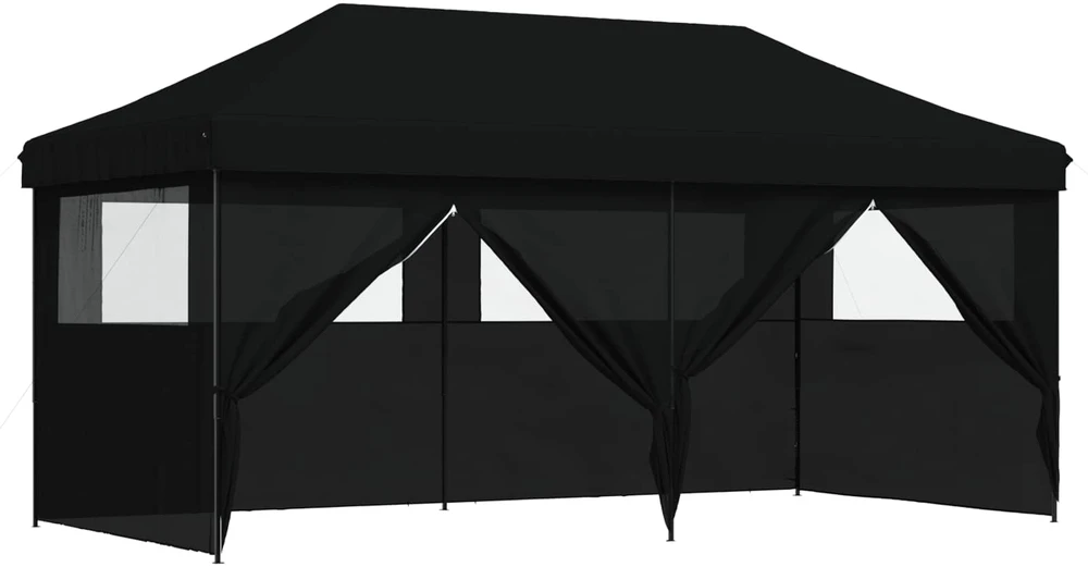 Šventės palapinė 292 x 580 x 315 cm Juoda Oksfordo audinys