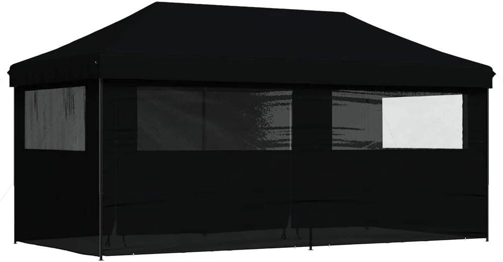 Šventės palapinė 292 x 580 x 315 cm Juoda Oksfordo audinys