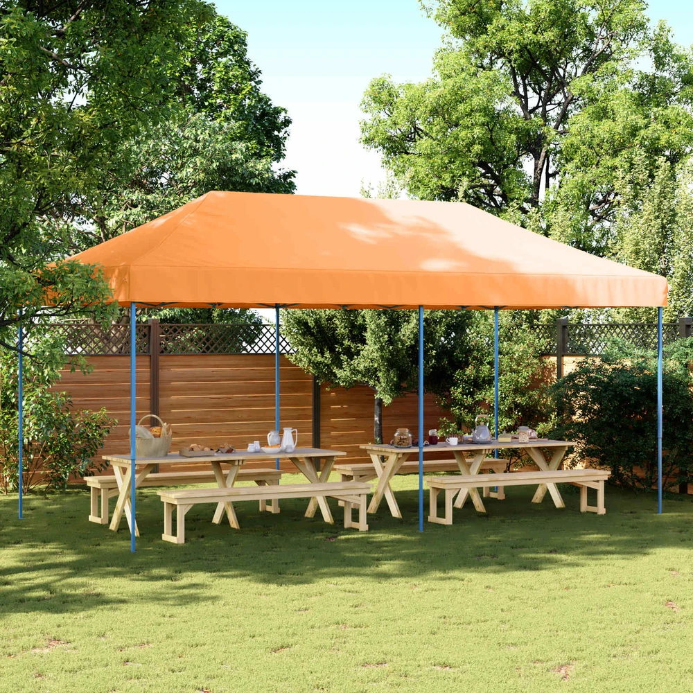 Šventės palapinė 292 x 580 x 315 cm Oranžinė Oksfordo audinys