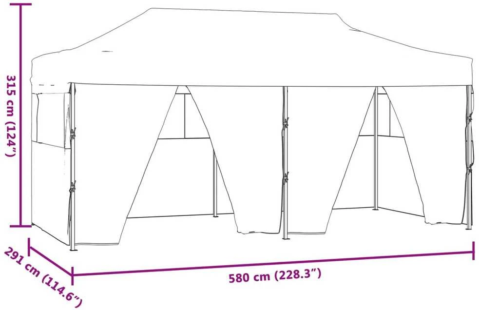 Šventės palapinė 291 x 580 x 315 cm Kreminė Oksfordo audinys