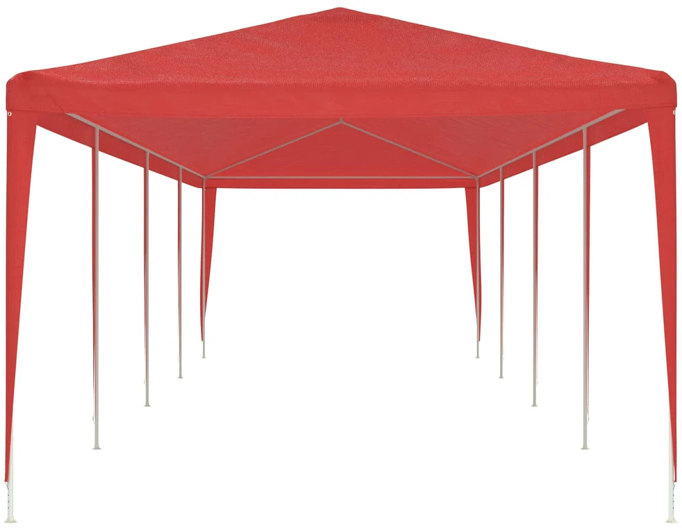 Šventės palapinė Raudona 1200 x 300 x 255 cm PE ir plienas