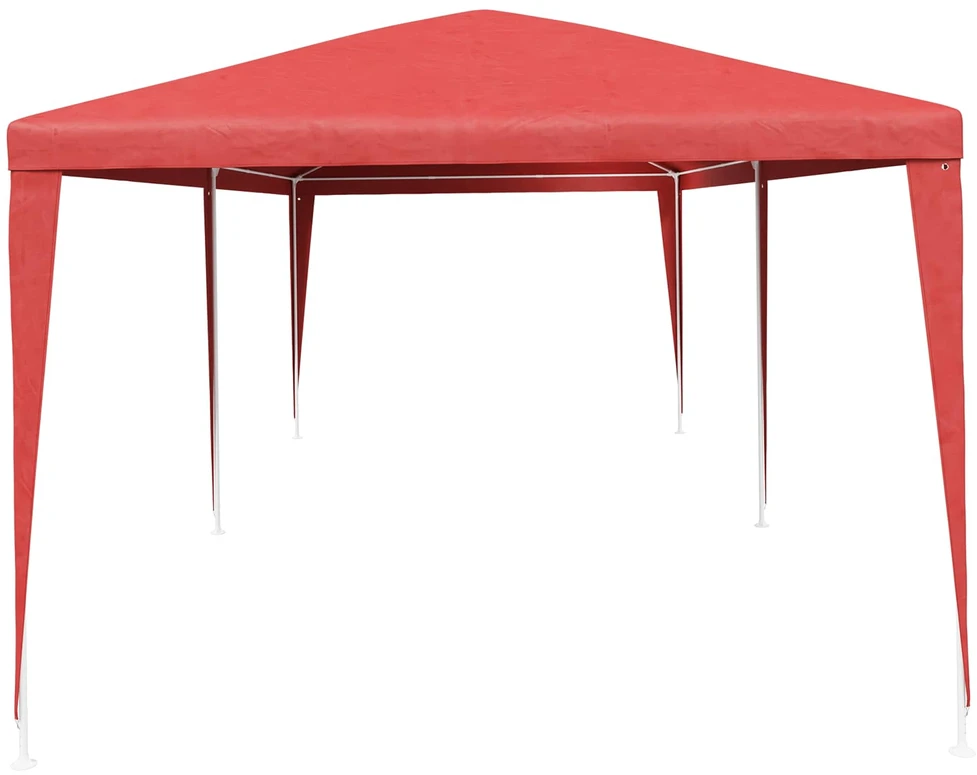 Šventės palapinė Raudona 600 x 300 x 255 cm PE ir plienas