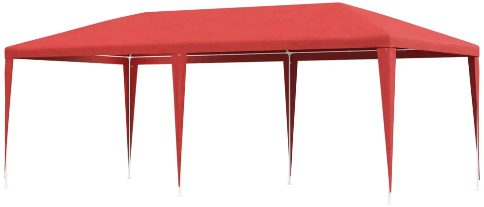 Šventės palapinė Raudona 600 x 300 x 255 cm PE ir plienas