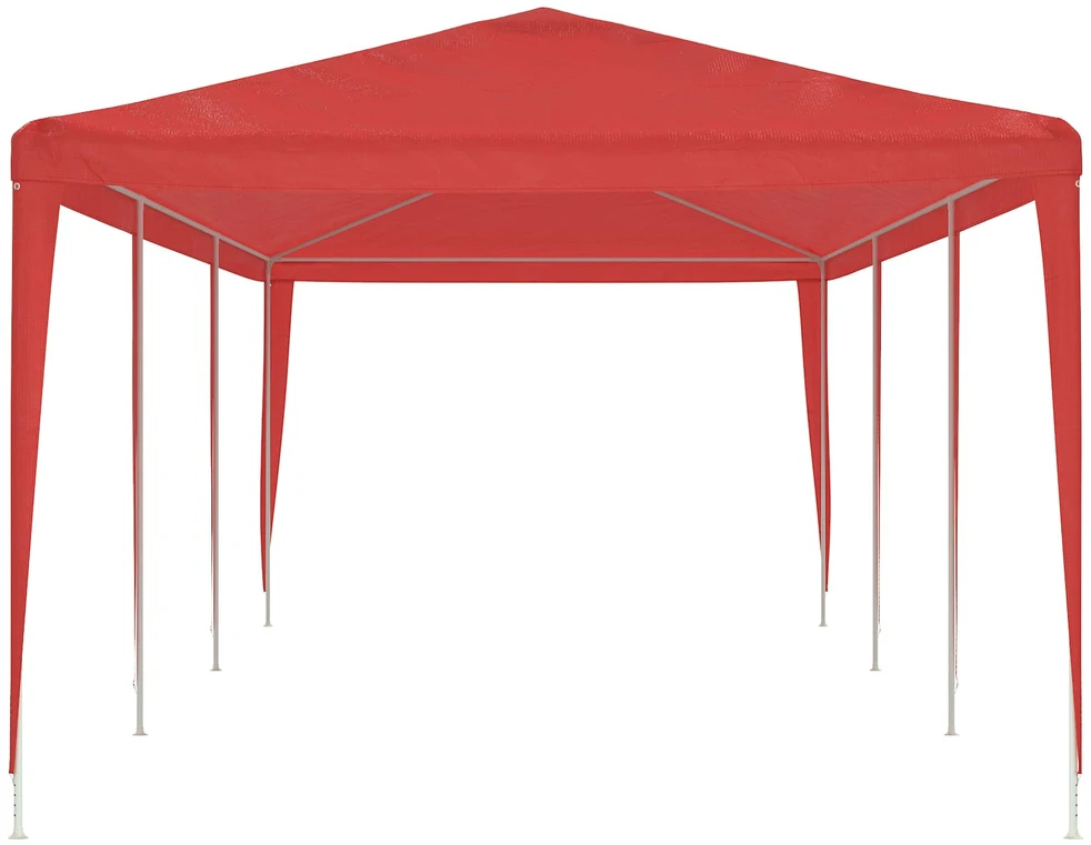 Šventės palapinė Raudona 900 x 300 x 255 cm PE ir plienas