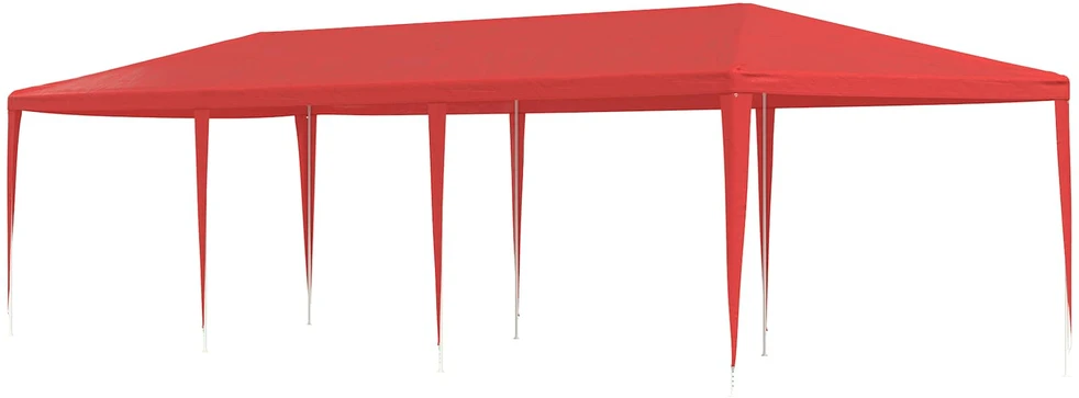 Šventės palapinė Raudona 900 x 300 x 255 cm PE ir plienas