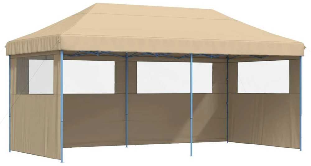 Šventės palapinė 292 x 580 x 315 cm Smėlio Oksfordo audinys