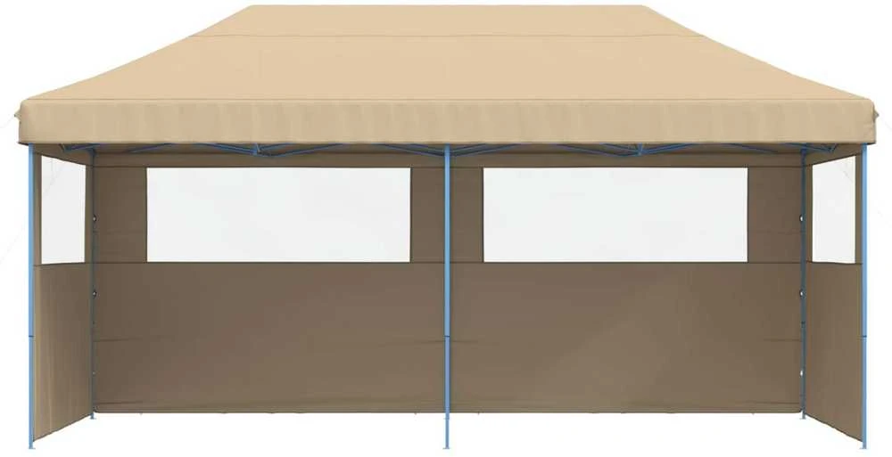 Šventės palapinė 292 x 580 x 315 cm Smėlio Oksfordo audinys