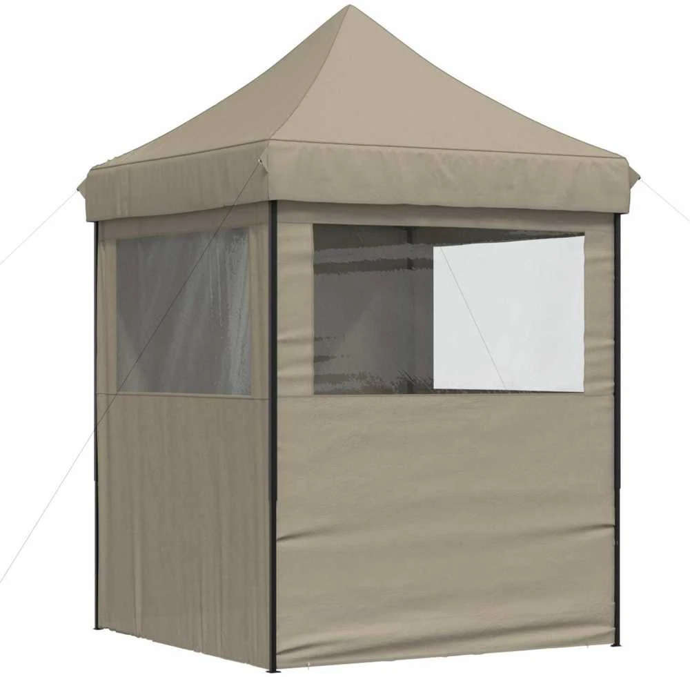 Šventės palapinė 200 x 200 x 306 cm Taupe Oksfordo audinys