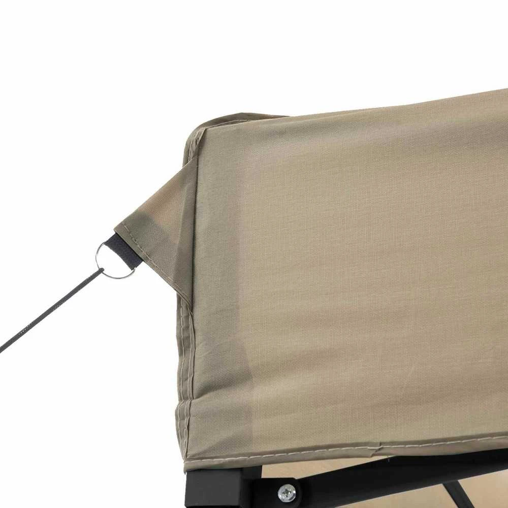 Šventės palapinė 200 x 200 x 306 cm Taupe Oksfordo audinys