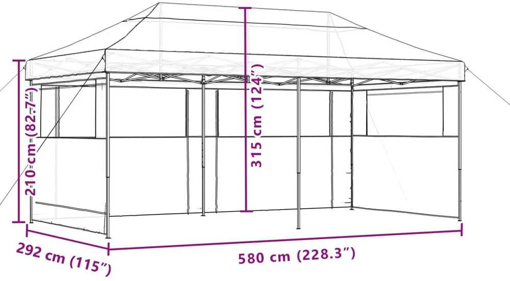 Šventės palapinė 292 x 580 x 315 cm Vyšninė Oksfordo audinys