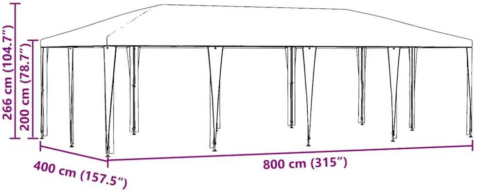 Šventės palapinė Žalia 800 x 400 x 266 cm