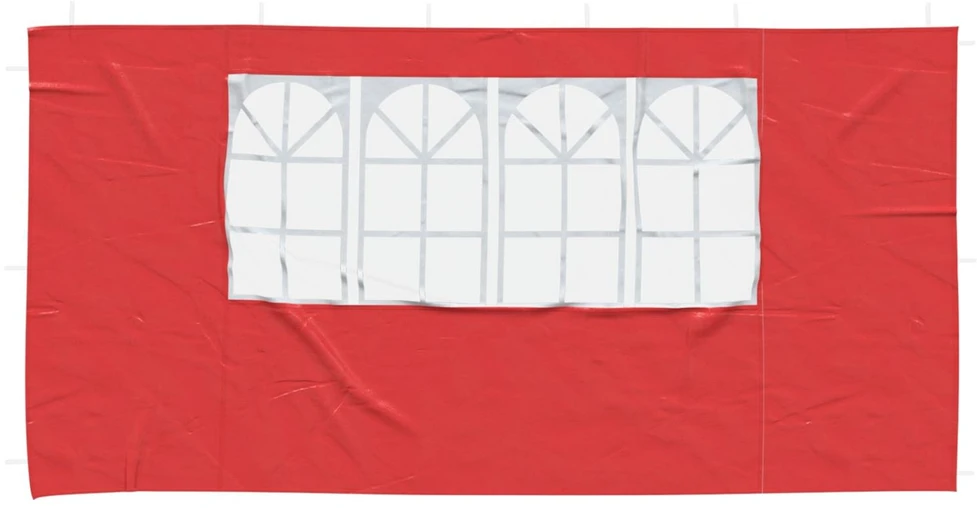 Šventinės palapinės šoninė siena 2 vnt. 400 x 195 cm Raudona