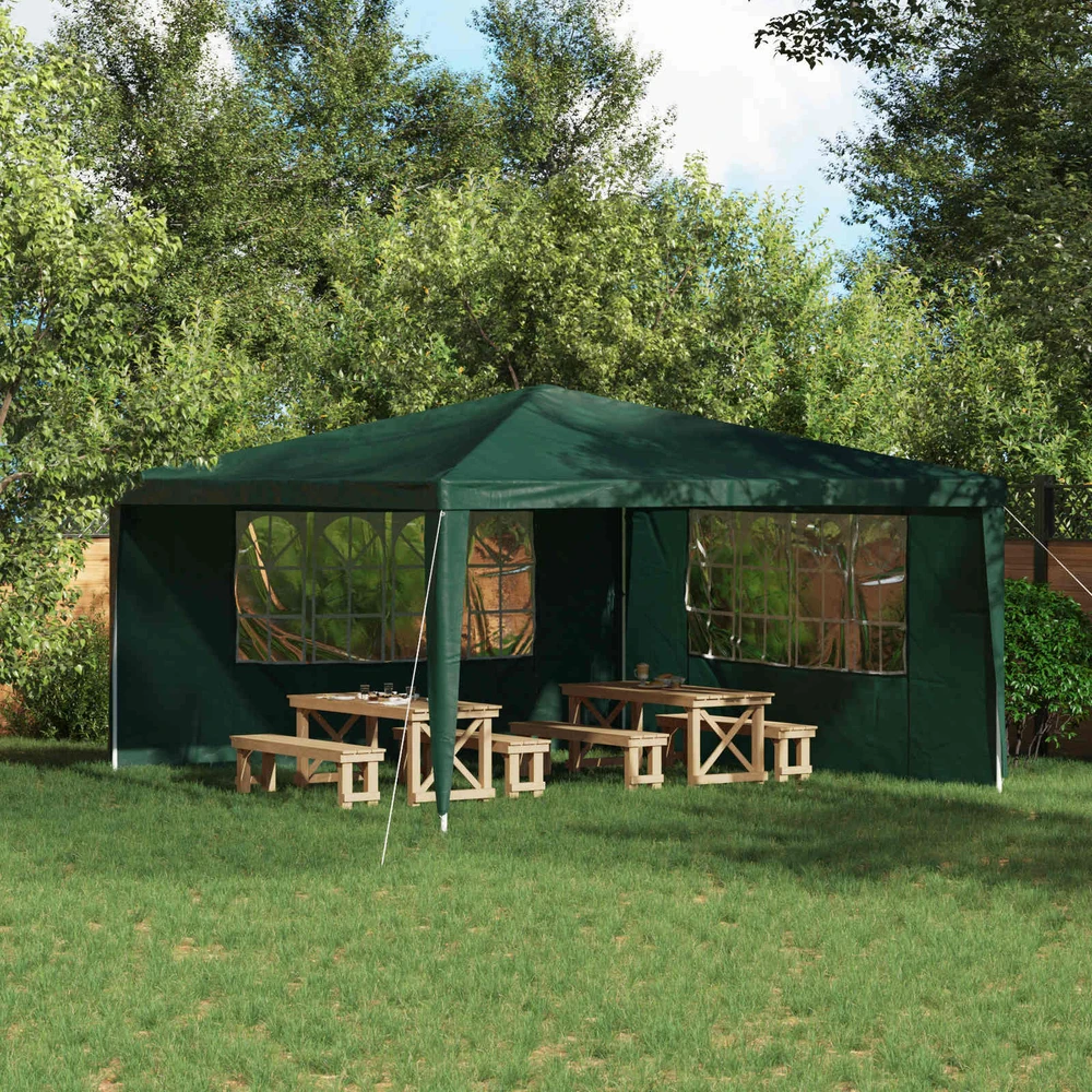 Šventinės palapinės šoninė siena 2 vnt. 400 x 195 cm Žalia