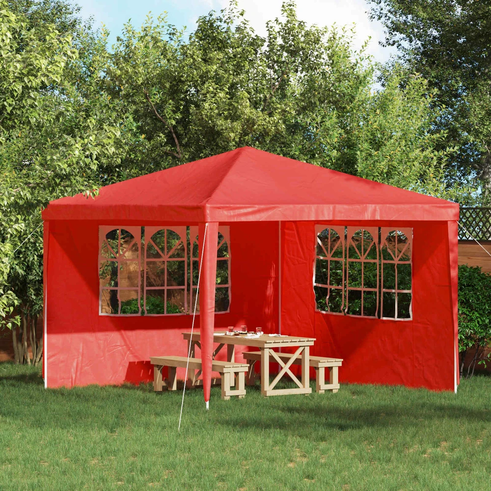 Šventinės palapinės šoninė siena 2 vnt. 300 x 195 cm Raudona