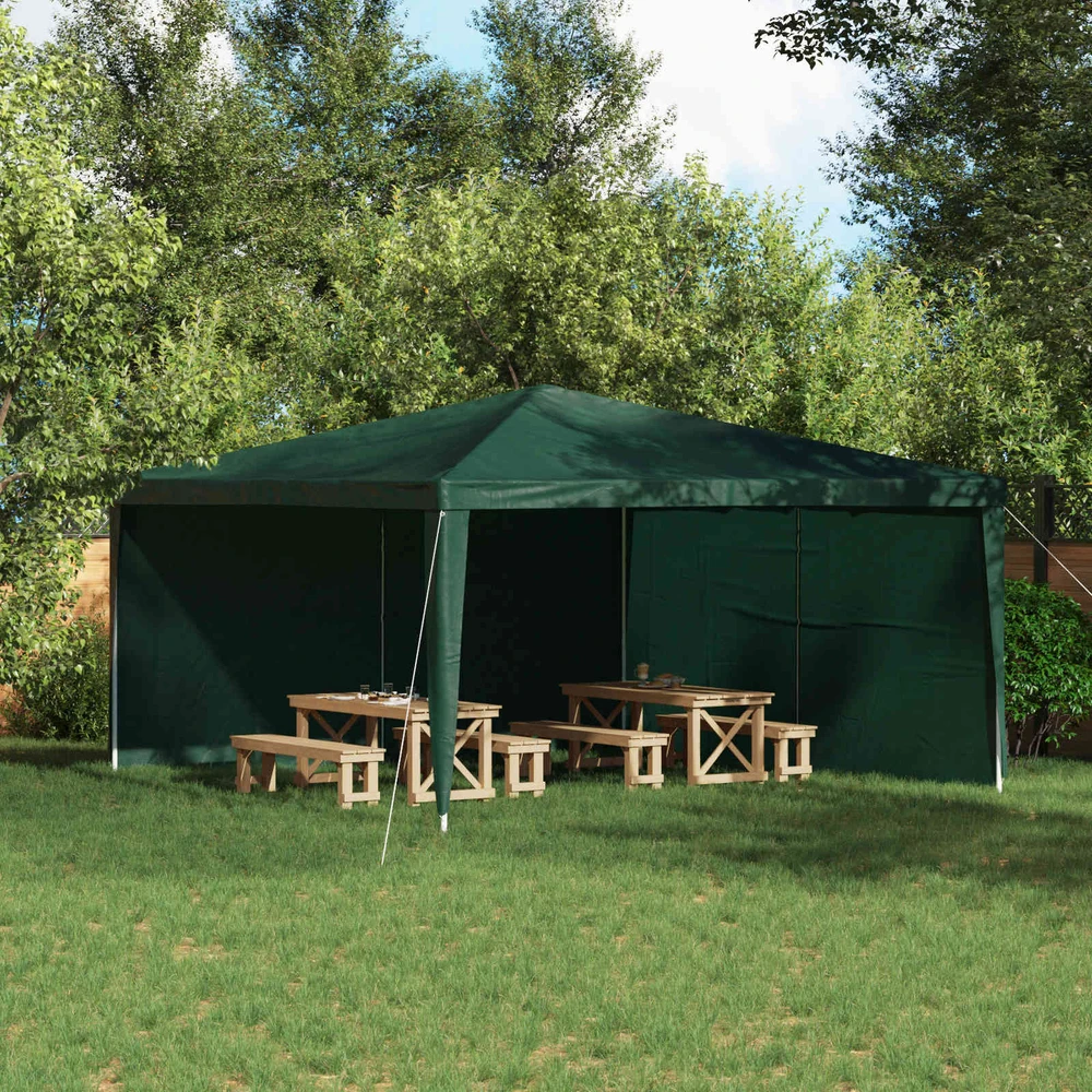 Šventinės palapinės šoninė siena 2 vnt. 400 x 195 cm Žalia