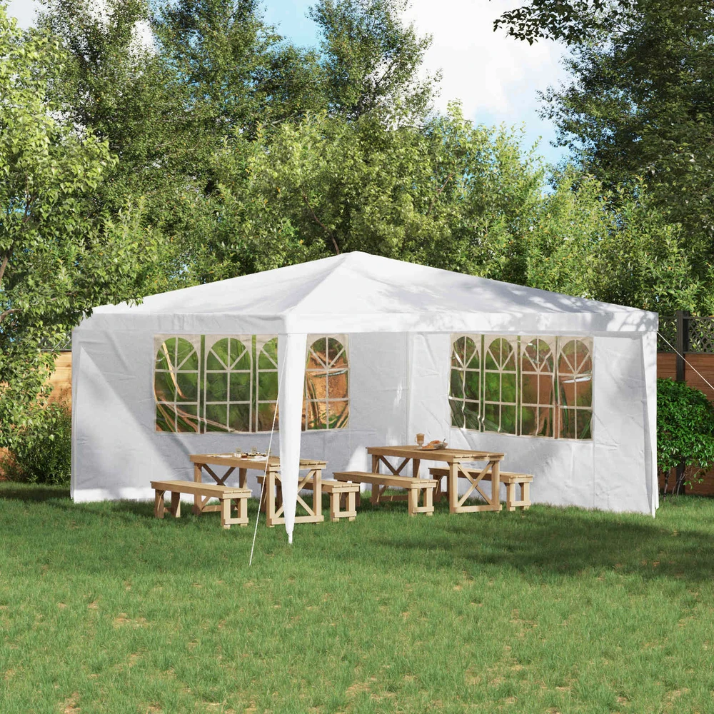 Šventinės palapinės šoninė siena 2 vnt. 400 x 195 cm Balta