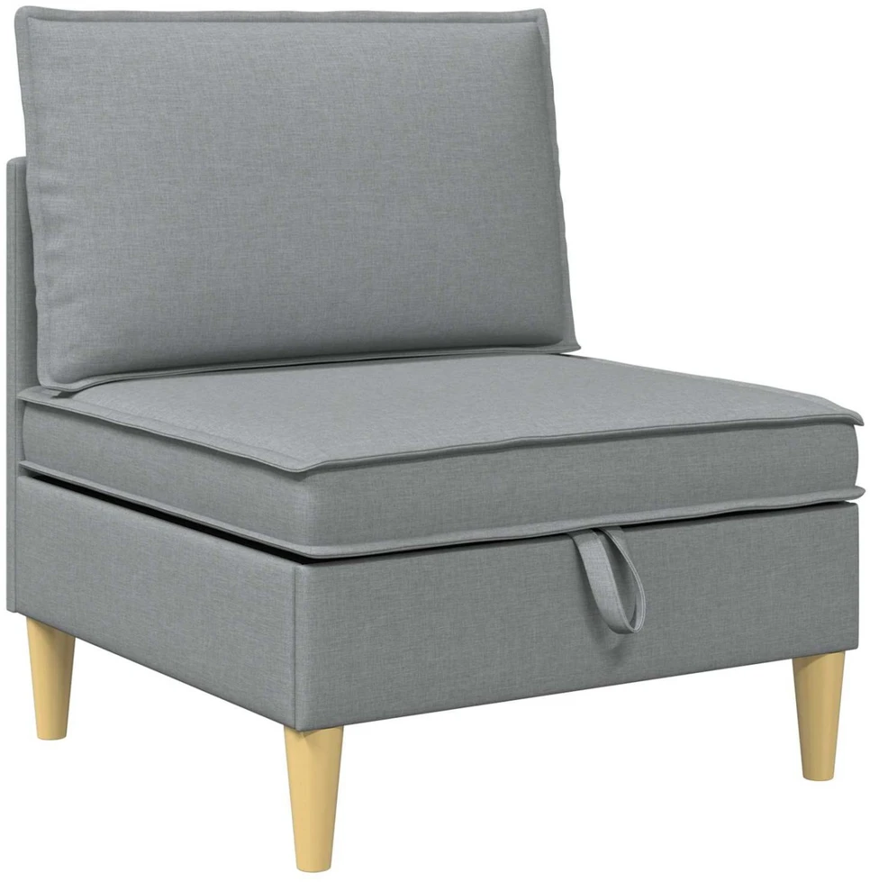 Modulinė sofa su laikymo vieta 3 vnt. Šviesiai pilka Audinys